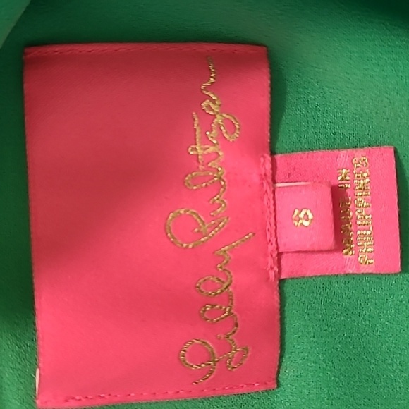 Lilly Pulitzer vibrant green high neck pearl embellished sleeveless shift dress - Picture 6 of 9